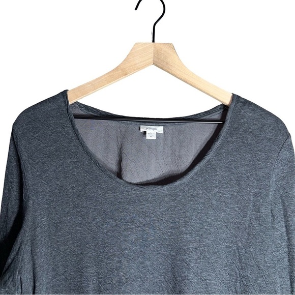 Pure Jill Oversized Grey Textured Top - Size M - Picture 3 of 5